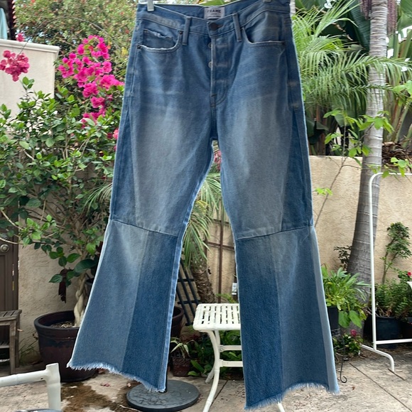 Frame DenimJeans | Hurley Le Panel Block Cropped - Picture 5 of 9